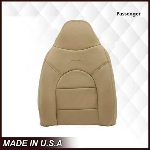 Vista 3 de 2000 Ford F250 F350 F450 Lariat Super Duty Funda de asiento de cuero genuino de repuesto en color marrón pergamino medio
