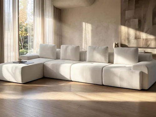 Vista 31 de Sofá de nube de gran tamaño en forma de U de 122 pulgadas, cómodos sofás modulares sin hueso para sala de estar, sofá modular con respaldo alto