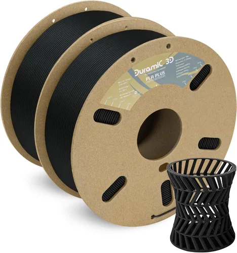 Vista 28 de DURAMIC 3D PLA Plus - Filamento de ácido poliláctico de 0.068 pulgadas para impresora 3D, color negro de 2.2 libras, 8 veces más resistente, carrete