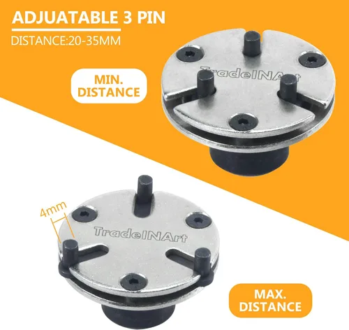 Vista 5 de Herramienta de repuesto universal ajustable de 2 y 3 pines, pinza de freno de retroceso, unidad cuadrada de 3/8 pulgadas