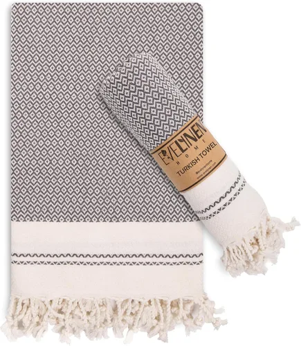 Vista 13 de Evelynen - Juego de 2 toallas de mano turcas para baño y cocina, toallas de mano bohemias con bucles para colgar, para cara, té, plato, cocina