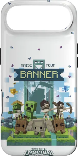 Vista 27 de Minecraft Legends Raise Your Banner Mobs Group Shot - Carcasa para iPhone 17