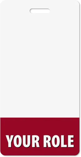 Vista 13 de Personalizado Badge Buddy – en color rosa bebé – vertical – tarjeta de respaldo de doble cara – duradera y resistente al agua ideal para profesores