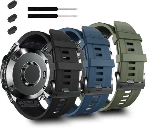 Vista 15 de ZPJPPLX Correa Quickfit de 0.866 pulgadas compatible con Garmin Fenix 8/7/6 epix Pro, correa de silicona para Fenix E/5 Plus/5/tactix quatix 8 7