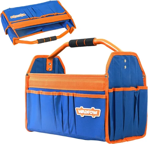 Vista 9 de WTG3A16 - Bolsa de herramientas de 16 pulgadas, bolsa de herramientas con múltiples bolsillos con material impermeable y diseño de boca ancha