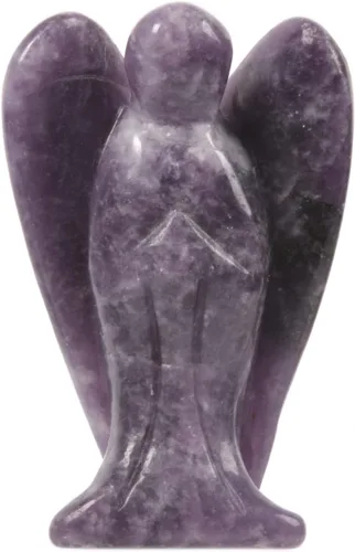 Vista 11 de Justinstones Estatua de Ángel de la Guarda de Gema Tallada en 7 Chakras, Ángel de la Paz en Bolsillo, 5 cm