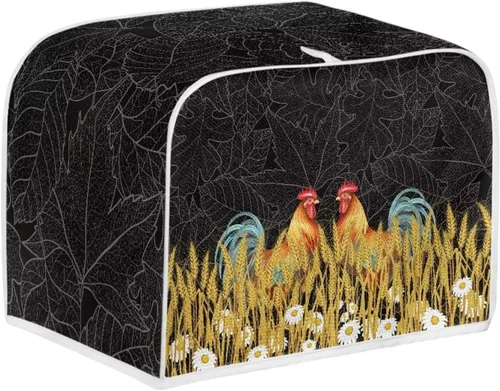 Vista 9 de doginthehole Cubierta para tostadora de libélula para cocina, fundas de electrodomésticos pequeños, estilo bohemio, para microondas, tostadora