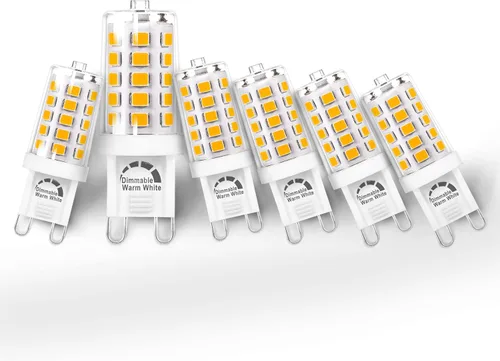 Vista 10 de Heifymi AC100-240V GY6.35 Bombilla LED equivalente a 5 W Halgoen JC tipo GY6.35/G6.35 base bi-pin blanco cálido 2700 K para candelabros, colgante