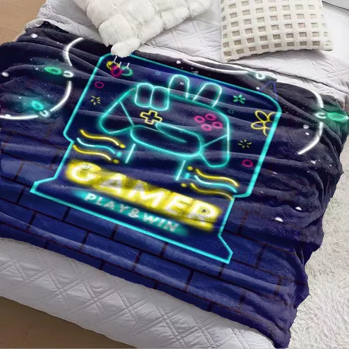 Vista 6 de Manta suave de juegos de regalo para niños, niñas y adolescentes, manta de franela de forro polar de videojuegos para niños, adolescentes, adultos