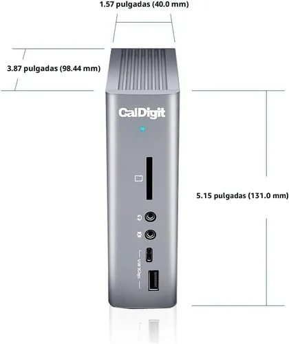 Vista 8 de CalDigit TS3 Plus Thunderbolt 3 Dock - Carga de 87W, 7 puertos USB 3.1, USB-C Gen 2, DisplayPort, ranura para tarjeta SD UHS-II, Gigabit Ethernet