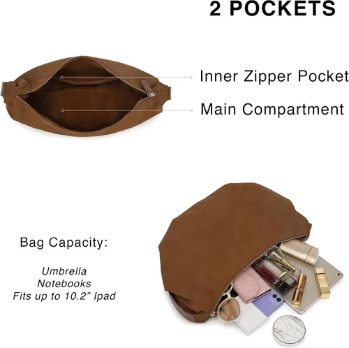 Vista 4 de Scarleton Monederos para mujer, bolsos cruzados para mujer, ligeros con 2 correas, bolso de hombro para casual y fiesta, H2088