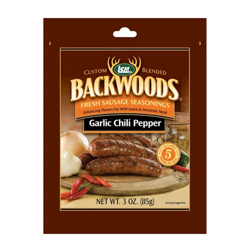 Vista 9 de LEM BACKWOODS Salchicha fresca - Condimento Chipotle Bourbon 5.6 oz