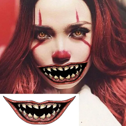 Vista 5 de Disfraz de payaso aterrador para niñas, disfraz de Halloween espeluznante película de terror para cosplay