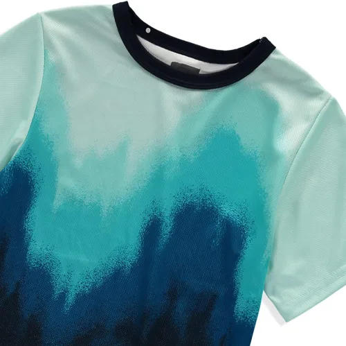 Vista 2 de Rash Guard - Camiseta de natación de manga corta con protección solar UV para niños