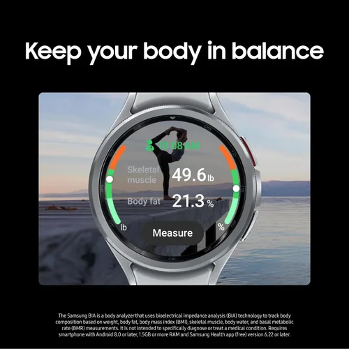 Vista 7 de Samsung Galaxy Watch 6 Classic 43mm - Reloj inteligente Bluetooth, bisel giratorio, rastreador de fitness, zonas de frecuencia cardíaca