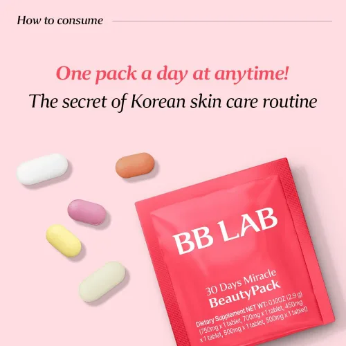 Vista 4 de BB LAB 30 Days Miracle Beauty - Paquete todo en uno, colágeno bajo molecular, elastina, glutatión, ceramida, ácido hialurónico, multivitaminas