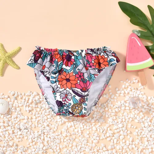 Vista 5 de Aalizzwell Traje de baño de bikini para bebé niña con diadema