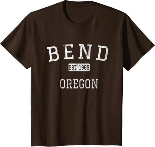 Vista 55 de Bend Oregon OR Camiseta vintage, Negro