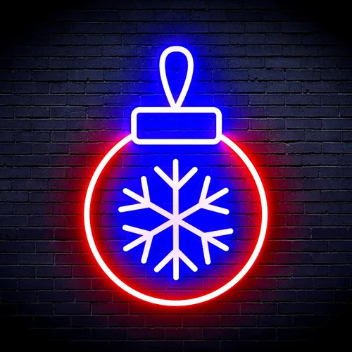 Vista 10 de ADVPRO Letrero de neón LED de silicona de la flexión del ornamento del árbol de Navidad - azul - st16s32-fnu0119-b