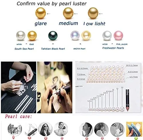 Vista 7 de Mothers Day Gifts for mom Women Wife Gifts Anniversary, Pearl necklaces, Birthday day gifts Christmas day gifts fine Jewelry gifts for women wife