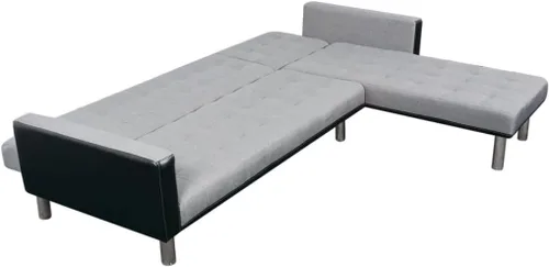 Vista 3 de Tela de sofá cama en forma de L, sofá club, sofá moderno, sofá VIP, sofá de vestíbulo, sofá cómodo, sofá de salón, sofá de balcón, sofá