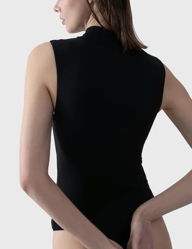 Vista 51 de PUMIEY Body sin mangas con cuello alto falso para mujer, colección Sharp