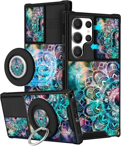 Vista 51 de Funermei Funda para teléfono Samsung Galaxy A15 5G - [2 en 1] Funda para teléfono de mujeres lindas chicas, diseño femenino de mariposa negra