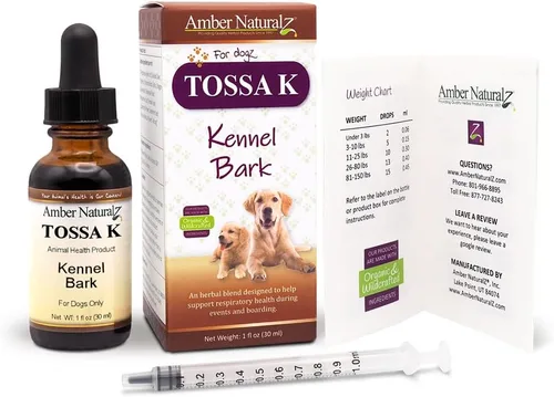 Vista 6 de AMBER NATURALZ - TOSSA K - Corteza de perrera - para Dogz - 1 onza Maintains normal lung & respiratory function. Promotes a healthy canine immune
