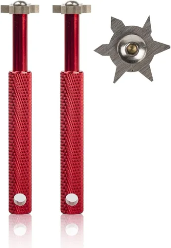 Vista 27 de HIFROM Afilador de ranuras con 6 cabezales – Afilador de ranuras para palos de golf, herramienta de reranurado y limpiador para todos los hierros