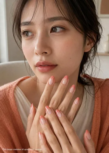 Vista 3 de NAILOG Tiras de uñas de gel semicuradas, 34 unidades, calcomanías de uñas Ballet Rose Francés