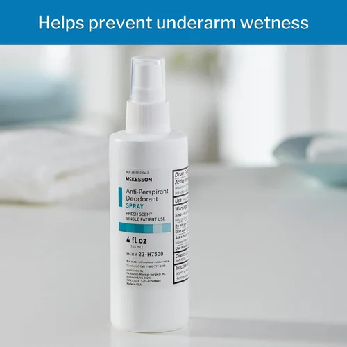 Vista 2 de McKesson Spray desodorante antitranspirante, aroma fresco, 4 onzas, 1 unidad