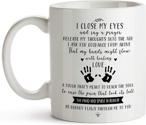 Vista 7 de YouNique Designs Taza de café para terapeuta de masaje, 11 onzas, regalos para masajistas, regalos de terapeuta de masaje para mujeres (mango negro)