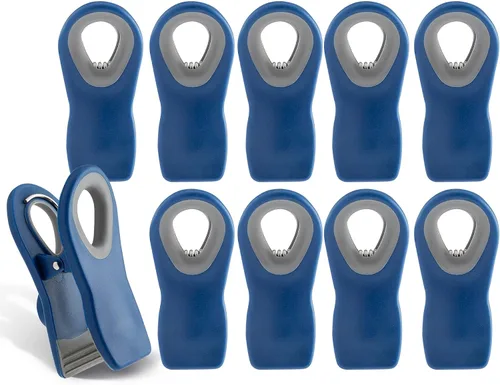 Vista 45 de COOK WITH COLOR Clips para bolsas de chips con imán para almacenamiento de alimentos con agarre hermético para bolsas de pan, bolsas de aperitivos