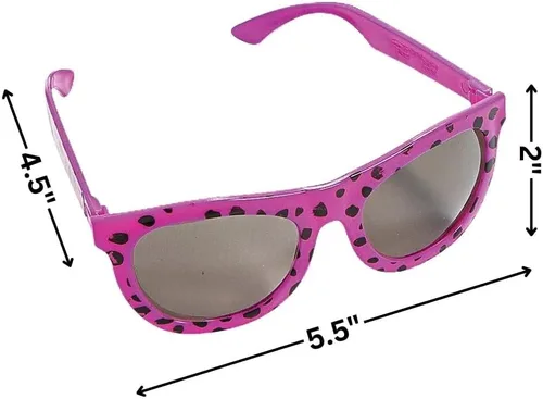 Vista 2 de Fun Express Gafas de sol brillantes con estampado animal (juego de 12)