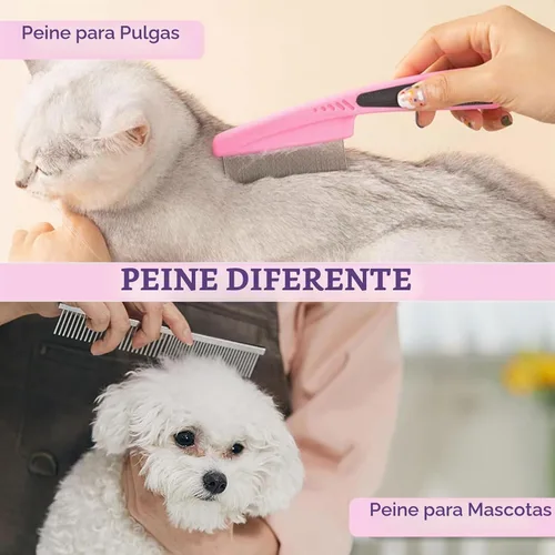 Vista 7 de Cepillo para perros Kit de aseo para perros, 7 piezas, cepillos para pelar perros, cepillos para aseo, peine desengrasante, cortauñas para gatos