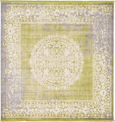 Vista 23 de Unique Loom Nueva Colección Clásica - Alfombra Olwen (2 pies 7 pulgadas x 10 pies, Azul Claro/ Marfil)