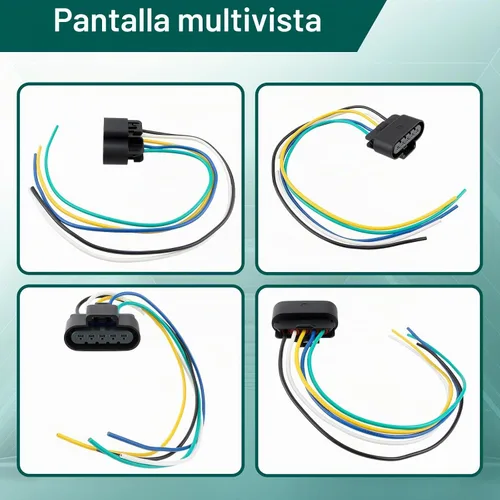 Vista 4 de AUTOKAY Conector de faro delantero para Chevrolet Impala LS LT 2006-2013 2.5L 3.6L Adaptador hembra, conector para arnés de cableado, para faros