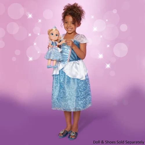 Vista 7 de Disney Disfraz de princesa de Cenicienta para niñas, perfecto para fiestas, Halloween o juegos de simulación