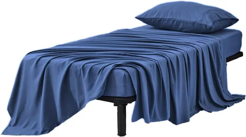 Vista 29 de Kingnex Sábanas de sofá cama individual para sofá cama extraíble de 36 x 72 pulgadas, microfibra suave de doble cepillado 1800, 3 piezas incluyen 1