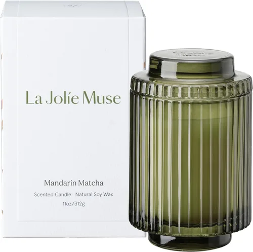 Vista 14 de LA JOLIE MUSE Starlit - Velas perfumadas de pino de abeto para el hogar Abeto dorado iluminado por estrellas