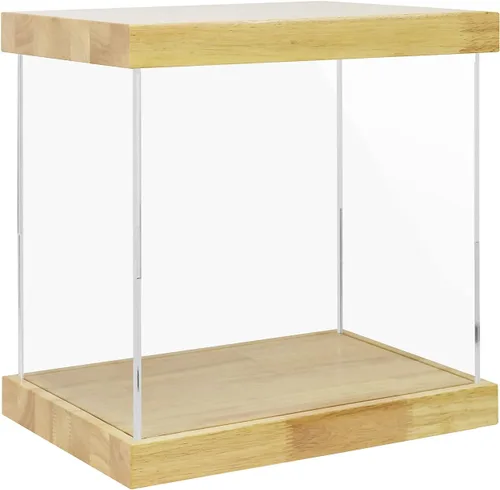 Vista 7 de Vitrina de acrílico transparente para trofeos, coleccionables, caja de exhibición de cubo de montaje, soporte de protección a prueba de polvo