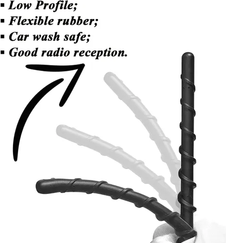 Vista 2 de Antena corta para Harley Davidson Touring Street Glide Electra Glide Road Glide Tri Glide Ultra Limited/Classic, 1998-2026 Diseñada