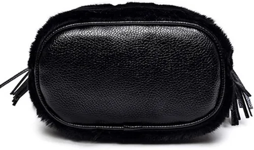 Vista 5 de YAOSEN Bolso de hombro con cordón de felpa para mujer con pompón