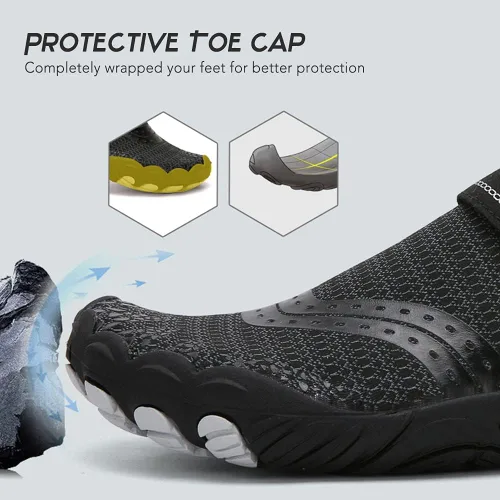 Vista 9 de ERYUE Zapatos de senderismo de secado rápido, zapatos de senderismo de secado rápido para mujeres y hombres, zapatos deportivos ligeros para playa