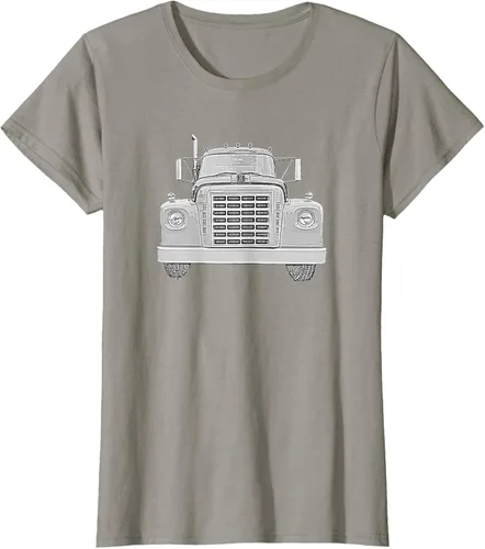 Vista 47 de Camiseta clásica de camión pesado International Harvester IH Loadstar, Negro, S