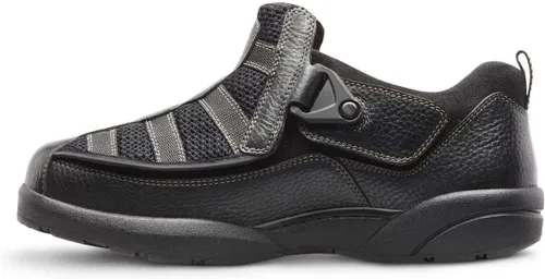 Vista 4 de Dr. Comfort Edward X Double Depth - Zapatos para caminar para hombre, de cuero y malla, elásticos, para diabéticos