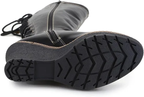 Vista 4 de ANN CREEK 'Camuy' botas de cuña con encaje en la espalda para mujer
