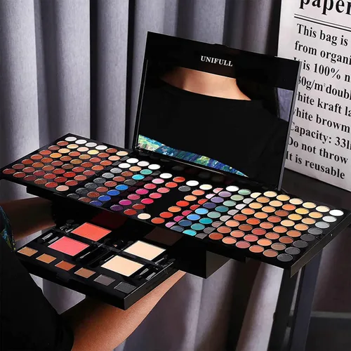 Vista 3 de UNIFULL Juego de maquillaje de 190 colores, kit de maquillaje profesional para mujeres, juego completo, todo en uno para mujeres y principiantes