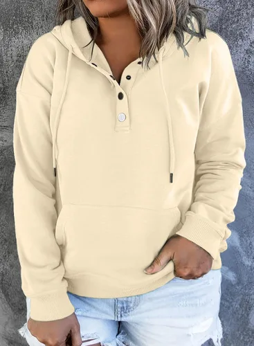 Vista 4 de Eytino Sudadera con capucha para mujer de talla grande casual de manga larga con cordón con bolsillo 1X-5X