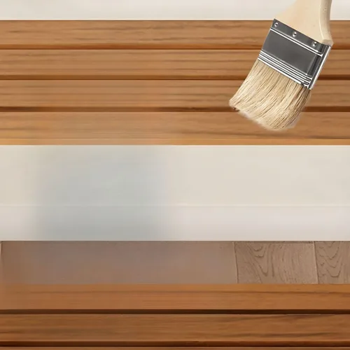 Vista 5 de Soporte rectangular para plantas de madera maciza de 1 nivel, 4 patas, flores, suculentas, rábano verde, de una sola capa, escalera de balcón Marrón